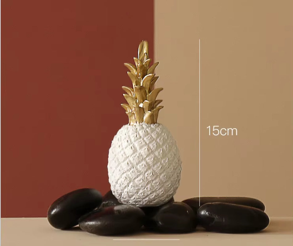 Gold Pineapple Craft Decoration Creative Nordic Fruit Pineapple Ananas Shape Home Living Room Porch Model Bedroom Desktop Decor