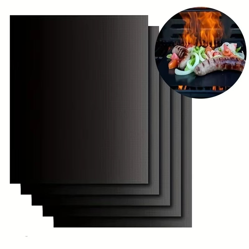 BBQ Grill Mat Non-Stick Mat Heat Resistant Grill Mat Outdoor Baking Reusable Barbecue Party Mat 40X33Cm Grill Accessories