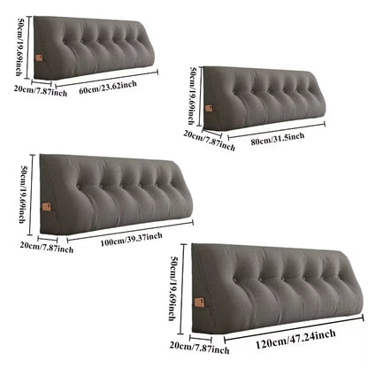 European Headboard Cushion Triangular Pillow with Filler Removable Reading Backrest Support Wedge Comfort Waist Pillow 침대용 등받이