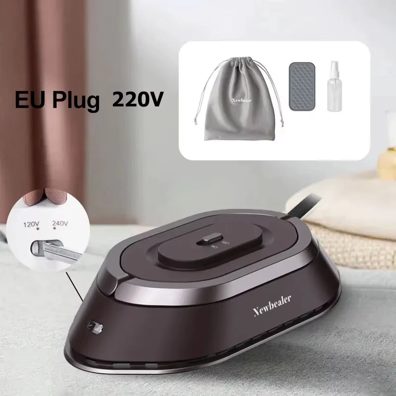 Mini Handheld Travel Iron 120V/220V Lightweight Dry Iron 30S Heat Press Machine Non-Steam Clothes Irons for Home and Travel