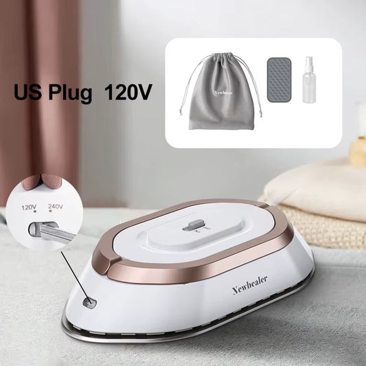 Mini Handheld Travel Iron 120V/220V Lightweight Dry Iron 30S Heat Press Machine Non-Steam Clothes Irons for Home and Travel
