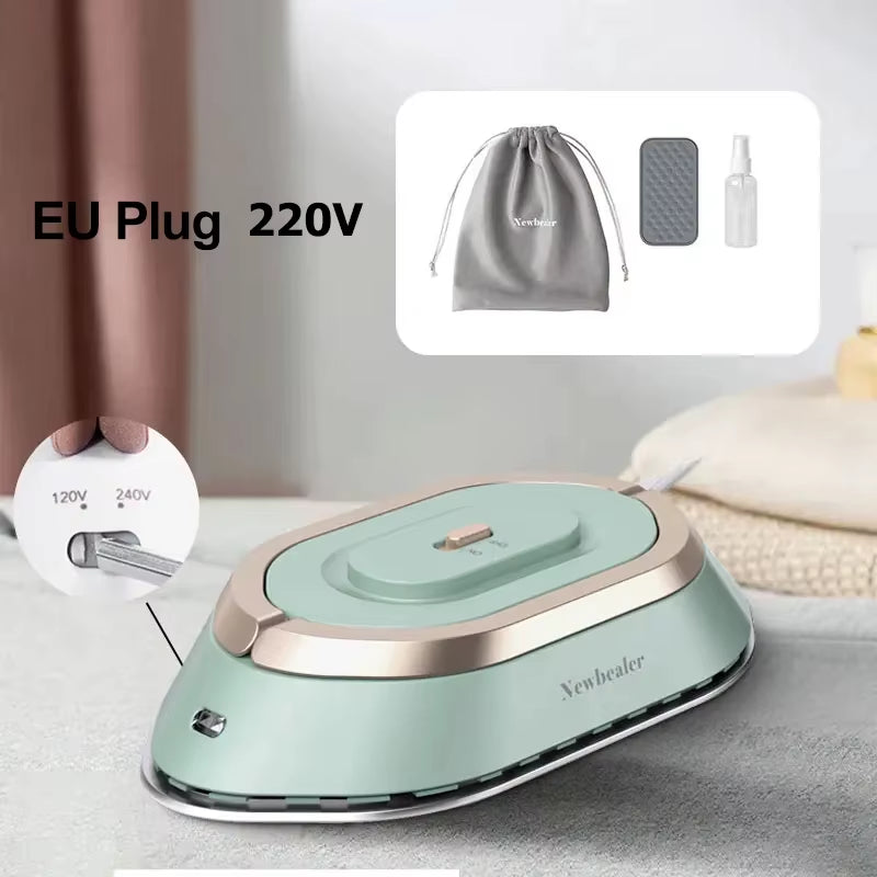 Mini Handheld Travel Iron 120V/220V Lightweight Dry Iron 30S Heat Press Machine Non-Steam Clothes Irons for Home and Travel