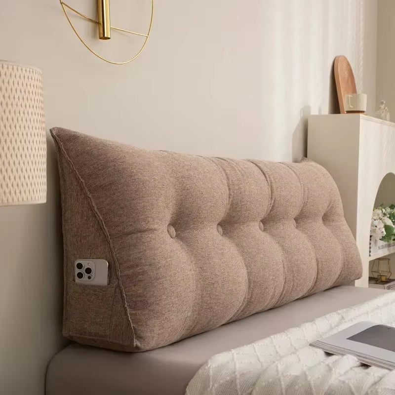 European Headboard Cushion Triangular Pillow with Filler Removable Reading Backrest Support Wedge Comfort Waist Pillow 침대용 등받이